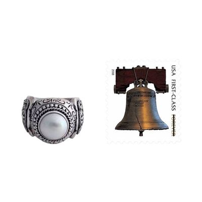 Alternate image for Hand Crafted Pearl and Sterling Silver Dome Ring Princess Fantasy