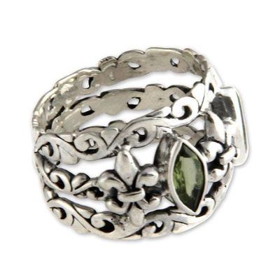 Alternate image for Sterling Silver and Peridot Ring from Indonesia Splendor in Green