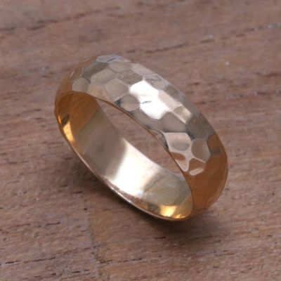 Alternate image for 18k Gold Plated Sterling Silver Band Ring from Bali Golden Facets