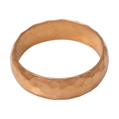 Alternate image for 18k Gold Plated Sterling Silver Band Ring from Bali Golden Facets