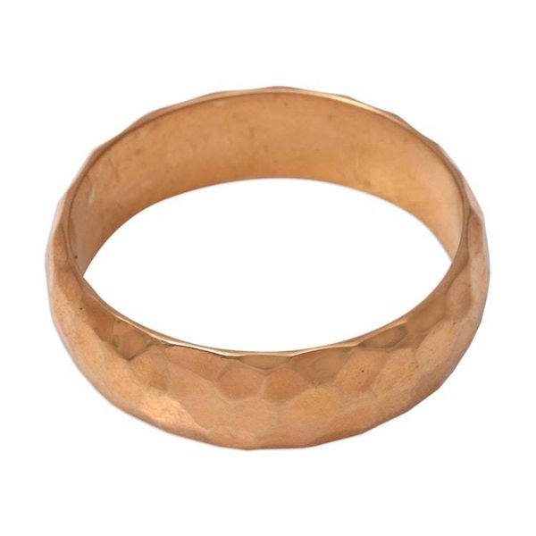 Alternate image for 18k Gold Plated Sterling Silver Band Ring from Bali Golden Facets