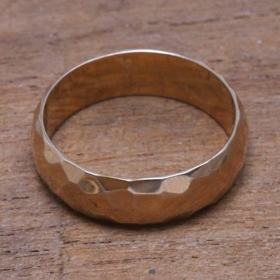 Alternate image for 18k Gold Plated Sterling Silver Band Ring from Bali Golden Facets