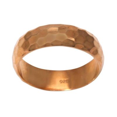 Alternate image for 18k Gold Plated Sterling Silver Band Ring from Bali Golden Facets