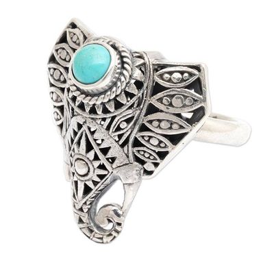 Alternate image for Magnesite Elephant Cocktail Ring from Bali Elephant Wisdom