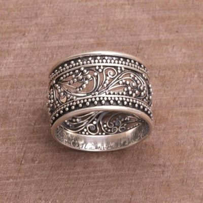Alternate image for Sterling Silver Openwork Band Ring from Bali Merajan Majesty