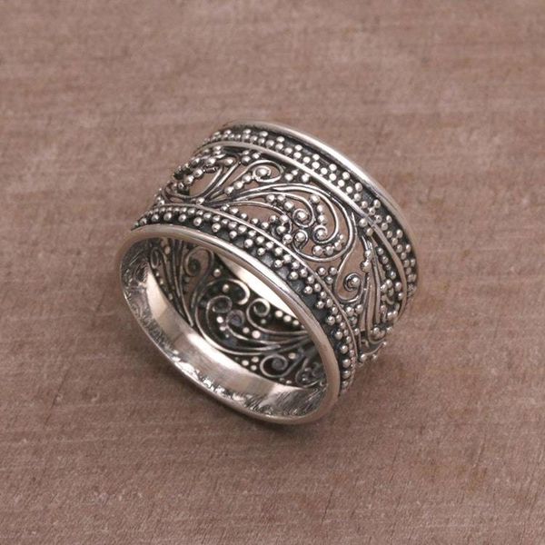 Alternate image for Sterling Silver Openwork Band Ring from Bali Merajan Majesty