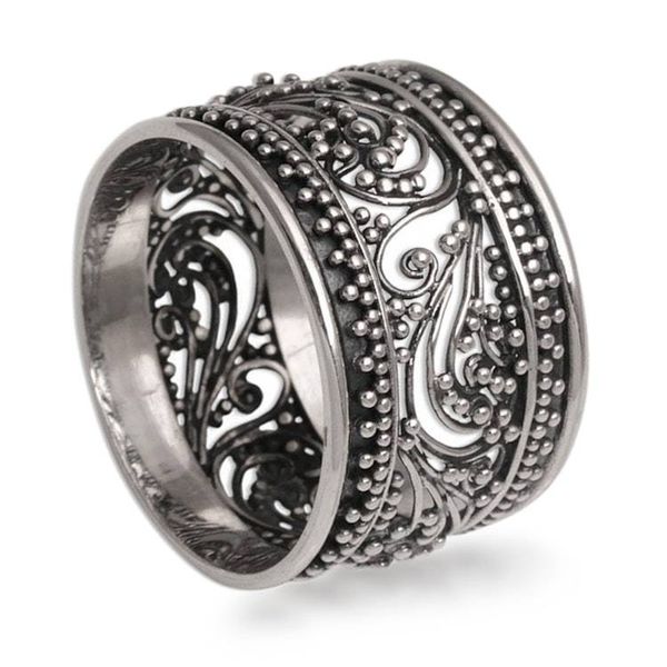 Alternate image for Sterling Silver Openwork Band Ring from Bali Merajan Majesty