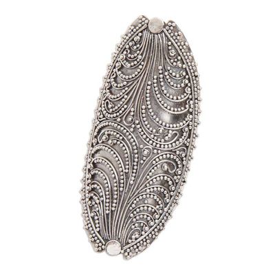 Alternate image for Leaf-Inspired Sterling Silver Cocktail Ring from Bali Leaf Glam
