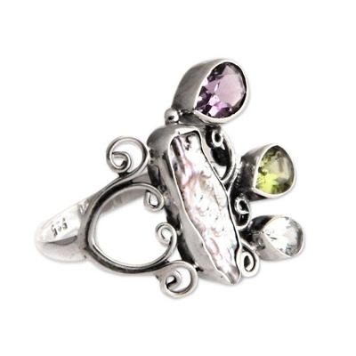 Alternate image for Pearl and Amethyst Rings Kuta Exotica