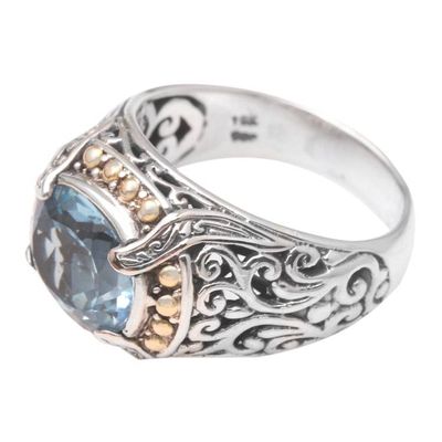 Alternate image for Cocktail Ring with Blue Topaz Breathtaking Blue