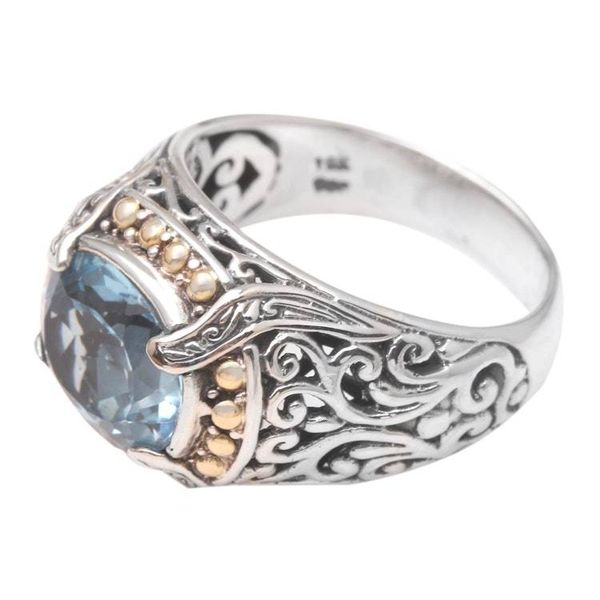 Alternate image for Cocktail Ring with Blue Topaz Breathtaking Blue