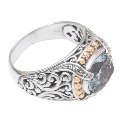Alternate image for Cocktail Ring with Blue Topaz Breathtaking Blue
