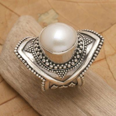 Alternate image for Cultured Mabe Pearl Cocktail Ring from Indonesia Cotton Flower
