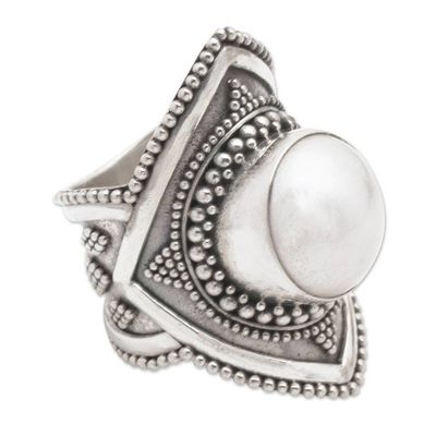 Alternate image for Cultured Mabe Pearl Cocktail Ring from Indonesia Cotton Flower