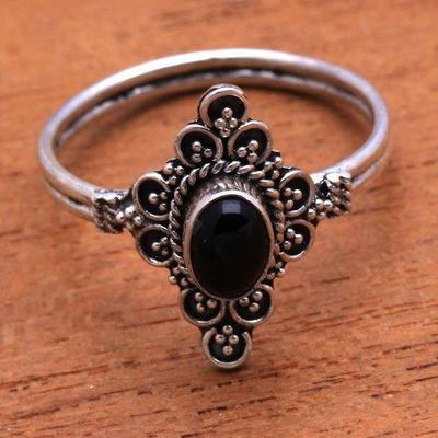 Primary image for Handcrafted Onyx Cocktail Ring from Bali Daydream Temple
