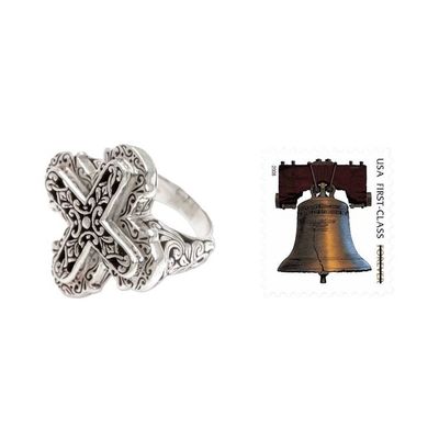 Alternate image for Ornate Sterling Silver Cross Ring from Bali Glorious Faith