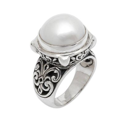Alternate image for Cultured Mabe Pearl Cocktail Ring Graceful Moon