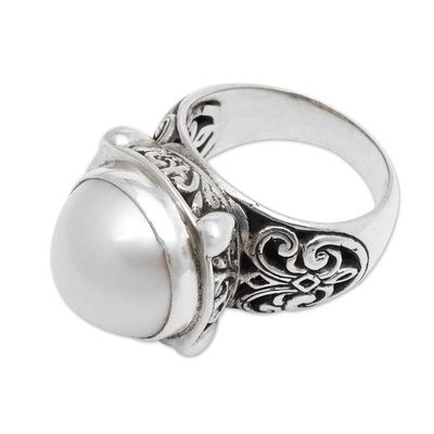 Alternate image for Cultured Mabe Pearl Cocktail Ring Graceful Moon