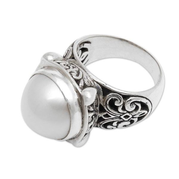 Alternate image for Cultured Mabe Pearl Cocktail Ring Graceful Moon