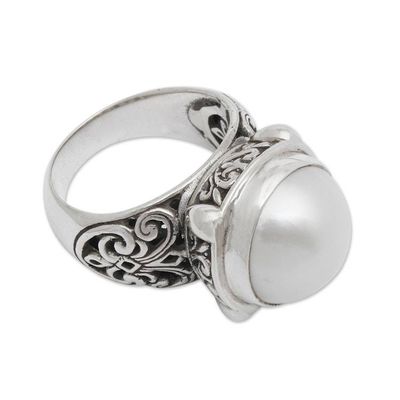 Alternate image for Cultured Mabe Pearl Cocktail Ring Graceful Moon