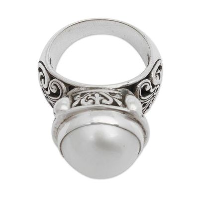 Alternate image for Cultured Mabe Pearl Cocktail Ring Graceful Moon