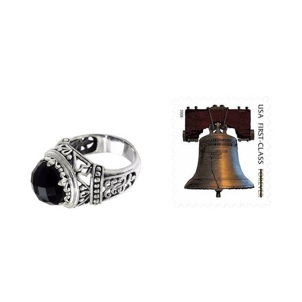 Alternate image for Onyx and Silver Cocktail Ring from Bali Midnight Queen