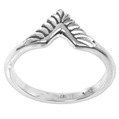 Alternate image for Hand Made Sterling Silver Band Ring from Indonesia Dove Wing