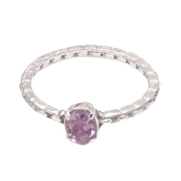 Alternate image for Sterling Silver and Amethyst Ring Link Up
