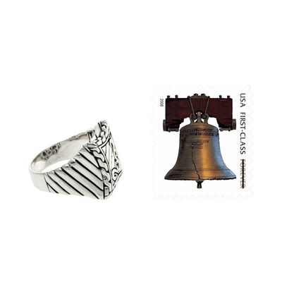 Alternate image for Handcrafted Mens Sterling Silver Signet Ring Royal Fern