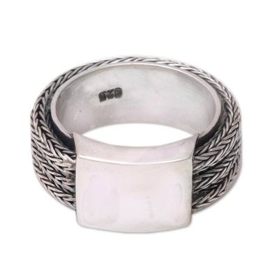 Alternate image for Mens Sterling Silver Band Ring Gallant Dragon