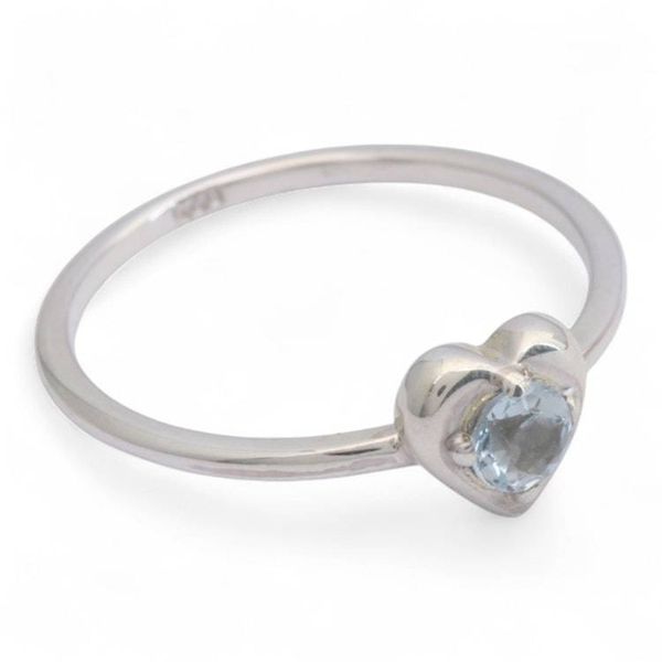 Alternate image for Heart-Themed Blue Topaz Sterling Silver Band from Java United by Love