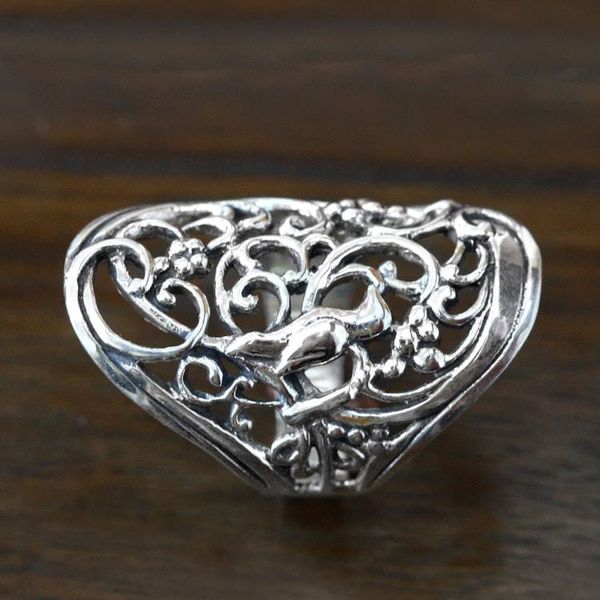 Alternate image for Sterling silver band ring Nightingale