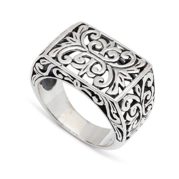 Alternate image for Mens Unique Sterling Silver Ring from Indonesia Emperor