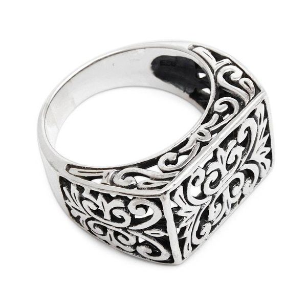 Alternate image for Mens Unique Sterling Silver Ring from Indonesia Emperor