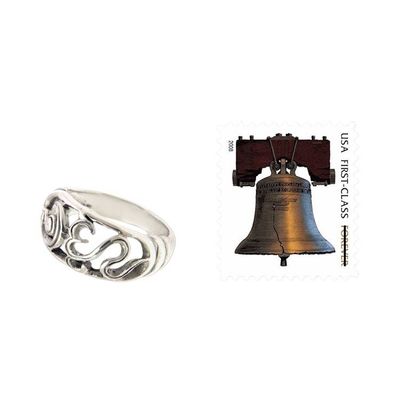 Alternate image for Womens Handmade Om Symbol Silver Band Ring Sukawati Om Kara