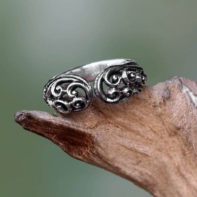 Main image for Balinese Sterling Silver Handcrafted Lacy Wrap Ring Jasmine Vine
