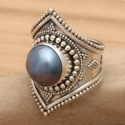 Alternate image for Sterling Silver and Pearl Cocktail Ring Faithful Pearl