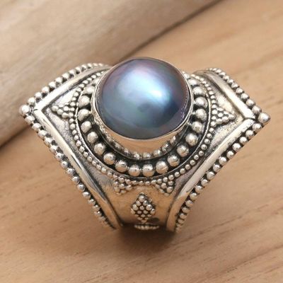 Alternate image for Sterling Silver and Pearl Cocktail Ring Faithful Pearl