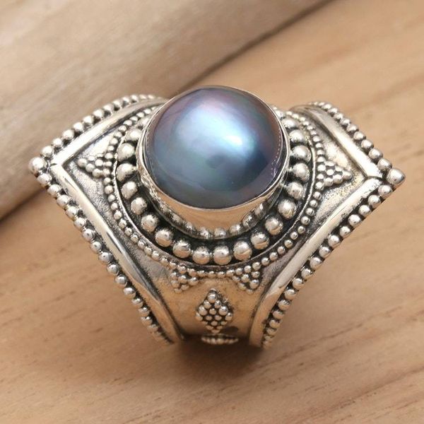 Alternate image for Sterling Silver and Pearl Cocktail Ring Faithful Pearl