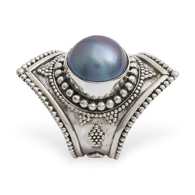 Alternate image for Sterling Silver and Pearl Cocktail Ring Faithful Pearl