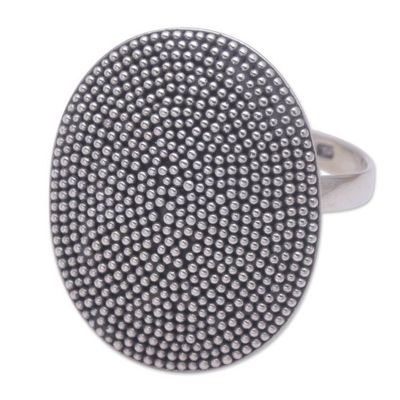 Alternate image for Handcrafted Sterling Silver Cocktail Ring Dazzle