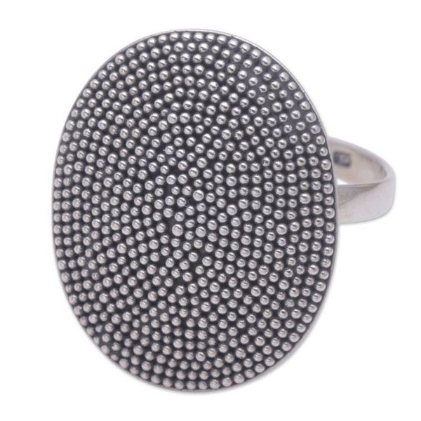 Alternate image for Handcrafted Sterling Silver Cocktail Ring Dazzle