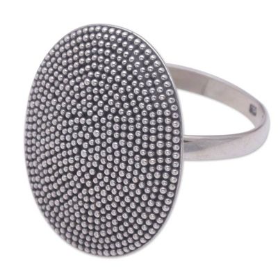 Alternate image for Handcrafted Sterling Silver Cocktail Ring Dazzle