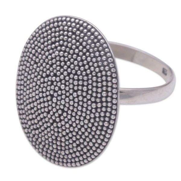 Alternate image for Handcrafted Sterling Silver Cocktail Ring Dazzle