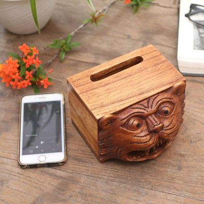 Alternate image for Artisan Crafted Jempinis Wood Phone Speakers Leopards Song