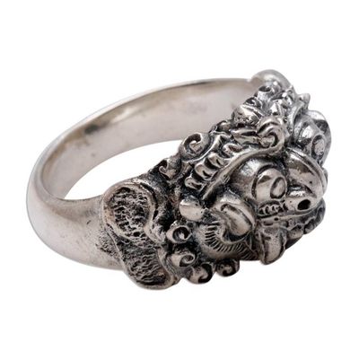 Alternate image for Mens Handmade Sterling Silver Band Ring Goodness