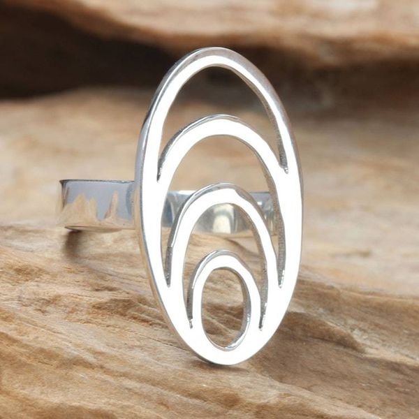 Alternate image for Modern Balinese Sterling Silver Cocktail Ring Expansion