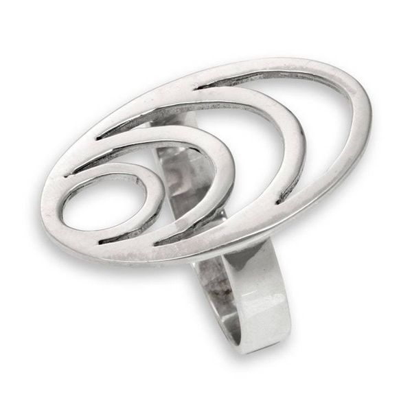 Alternate image for Modern Balinese Sterling Silver Cocktail Ring Expansion