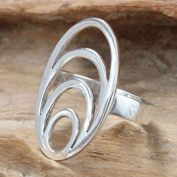 Alternate image for Modern Balinese Sterling Silver Cocktail Ring Expansion