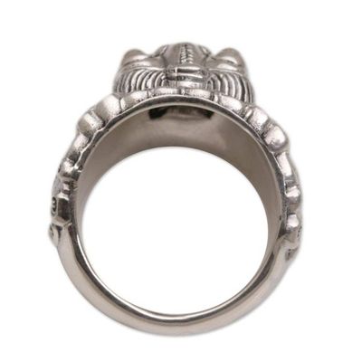 Alternate image for Mens sterling silver band ring Barong Hero